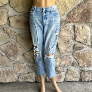 OLD NAVY | Boyfriend Distressed Mid-Rise Jeans